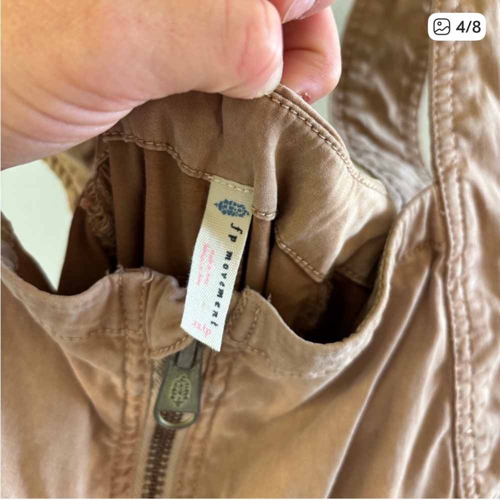 FP Movement Fast Track Jumpsuit. Size Xsmall. Color Sand Shell. - Picture 8 of 12